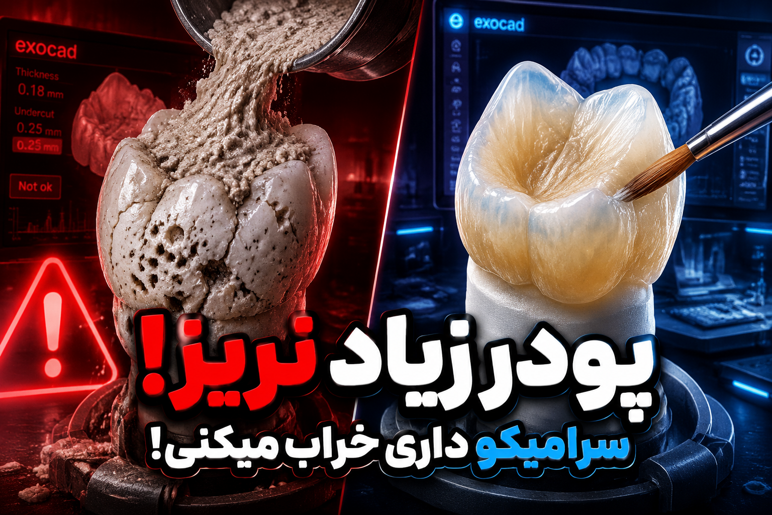 چرا پودرگذاری بیش از حد در سرامیک‌گذاری یک اشتباه بزرگ است؟
